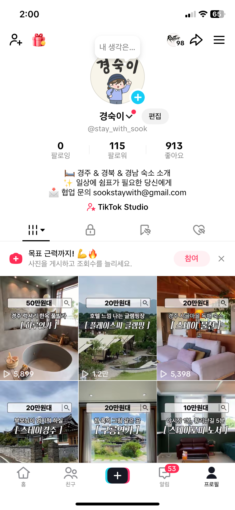 tictok 경숙이(@stay_with_sook), tictok 슬로우레몬(@limonetown2)